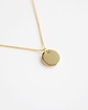złote naszyjniki 16k Gold Plated Round Tag Necklace 2