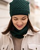 komplety damskie Zestaw Classic - Luźna Czapka Slouchy & Komin - Butelkowa Zieleń 1