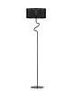 lampy podłogowe Czarna lampa podłogowa do salonu MORONI AŻUR z nietuzinkowym ażurowym kloszem 4