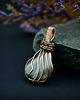 wisiory Krzemień pasiasty wisiorek wire wrapping 5