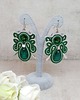 kolczyki soutache Zielono-srebrne kolczyki sutasz - kolekcja Angel 5