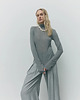 spodnie materiałowe damskie Spodnie Wonder grey melange 8