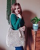 torby na ramię Duża pleciona torebka na ramię Belly bag - piaskowa 1