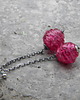 kolczyki wire wrapping Ażurowe kule  na łańcuszku - kolczyki 2