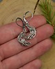 kolczyki wire wrapping Małe kolczyki księżyce kamień księżycowy wire wrapping 6