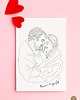 grafiki i ilustracje Walentynkowy portret linearny 1