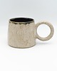 kubki Beżowy ceramiczny kubek z okrągłym uszkiem 1