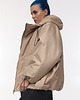 kurtki damskie Kurtka bomber hoodie oversize mocca 6