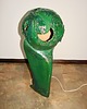 lampy stołowe Lampa-rzeźba Głowa, ceramika szkliwiona, vintage, Polska, XX w. 1