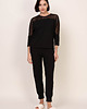 spodnie dresowe damskie SPODNIE homewear - czarne 2