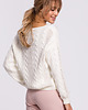 swetry damskie Sweter z dekoltem w serek-ecru(M-510) 3