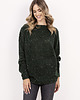 swetry damskie  Sweter z cekinami - SWE338 ciemny zielony MKM 1