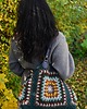 torby na ramię Duża torebka na szydełku granny square 4