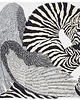 szale damskie SZAL SZALIK jedwab Apaszka jedwabna ZEBRA BIAŁA CZARNA 1