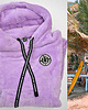 bluza z kapturem damska Poncho Biggy Smile Lilac 1