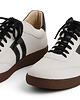 sneakersy damskie Sneakersy skórzane -  złamana biel/czarny   (7193) 1