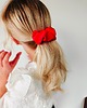 spinki i klamry do włosów Scrunchie spinka klamra jedwabna płomienna czerwień 2