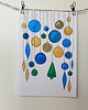 kartki scrapbooking Kartka Świąteczna Wiszące Bombki, akwarela. 1
