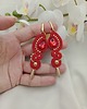 kolczyki soutache Długie kolczyki sutasz na wesele, czerwone kolczyki 2