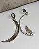 kolczyki wire wrapping Srebrne kolczyki - wilk i księżyc 1