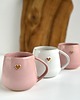 kubki Kubek Beczułka ręcznie robiony z sercem320 ml - Różowy 2