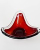 patery i talerze Patera rubinowa, szkło Murano, włoski design, lata 60, produkcja: Włochy 3