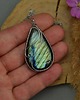 wisiory Duży wisior labradoryt wire wrapping 3