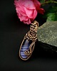 wisiory Wisiorek z fioletowym agatem wire wrapping 7