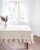 obrusy i serwetki Lniany obrus z falbanką  heavy linen NATURAL 4