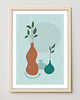 plakaty Plakat Boho Kwiaty w Wazonach  Morski 1