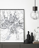 plakaty Mapa Lublina - czarny plakat z mapą miasta 3
