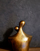 figurki i rzeźby Rzeźba z gipsu, Para Zakochanych, ogniste złoto, wys. 12 cm 2