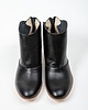 botki damskie BOTKI KWOBOJKI NA 5 CM KLOCKU - SKÓRA NATURALNA - MODEL 483 - K. CZARNY LICO 1