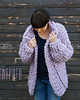 kardigany damskie cardigan damski, wełniany płaszcz na drutach 1