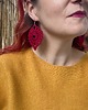 kolczyki - inne Kolczyki mandale Koronkowe bordowe lekkie 4