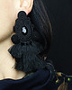 kolczyki soutache Czarne kolczyki soutache z chwostami 1