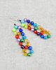 kolczyki szklane 7049 Długie kolorowe kolczyki 4