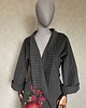 płaszcze damskie Kimono płaszcz wełna kwietny wzór. 6