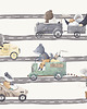naklejki ścienne do pokoju dziecka Tapeta Retro-wyścig 2 3