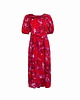 sukienki midi Sukienka NONI Premium Flowers Pinkly Red 1