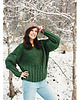 swetry damskie  Sweter leśna zieleń  z wełną 4