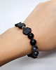 bransoletki z kamieni naturalnych Bransoleta Kobieca Czerń i Szarość TURMALIN Amulet 2