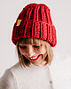 czapki damskie WOOLY Komplet wełniana czapka i komin czerwony 2
