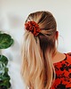 gumki do włosów Gumka jedwabna, scrunchie, frotka miedziana brązowa MIDI 3