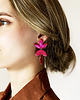 kolczyki z masy plastycznej Wiszące kolczyki FIESTA fioletowe 1