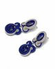 kolczyki soutache Kobaltowe kolczyki z kamieniami 1