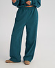 spodnie dresowe damskie Spodnie z szeroką nogawką WIDE FIT ciemny morski 8