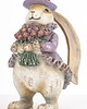 ozdoby wielkanocne Dekoracja - króliczka z bukietem 22x13x12 cm DŁUGOUCHA 3