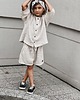 chłopiec - inne Komplet muślinowy koszula oversize i spodenki warm beige 1