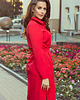 sukienki midi damskie 284-1 CAMILLE Koszulowa sukienka-CZERWONA 3